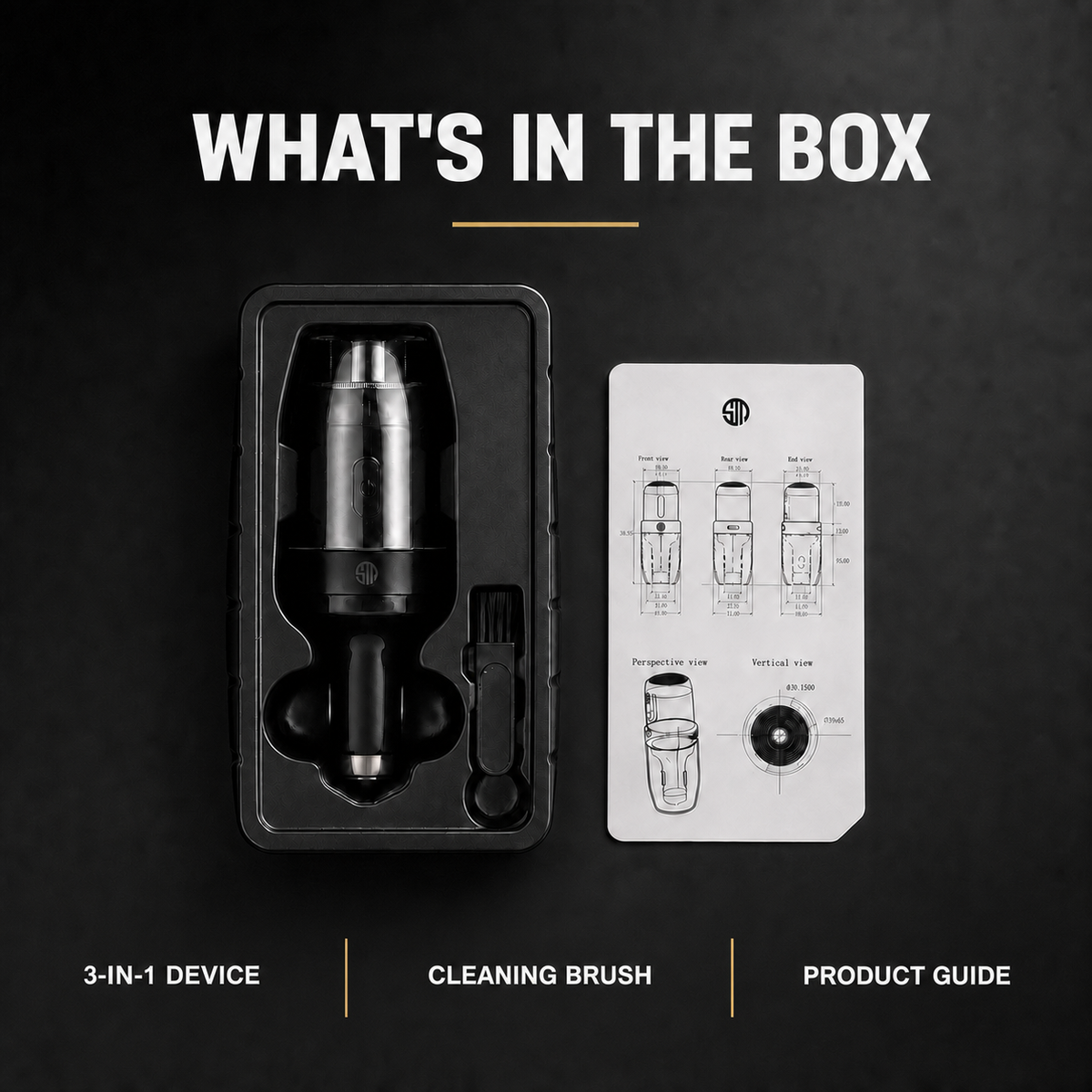 Sunmon 3-in-1 car shaver package contents and included accessories